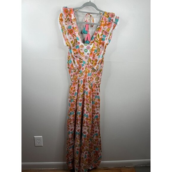 Barok Paris Kitsch & Pop Floral Maxi Dress Flowy Size L NWT - Picture 10 of 10